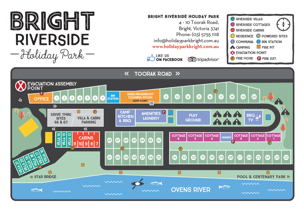 Bright Riverside Holiday Park Occupancy Map Large Bright Riverside