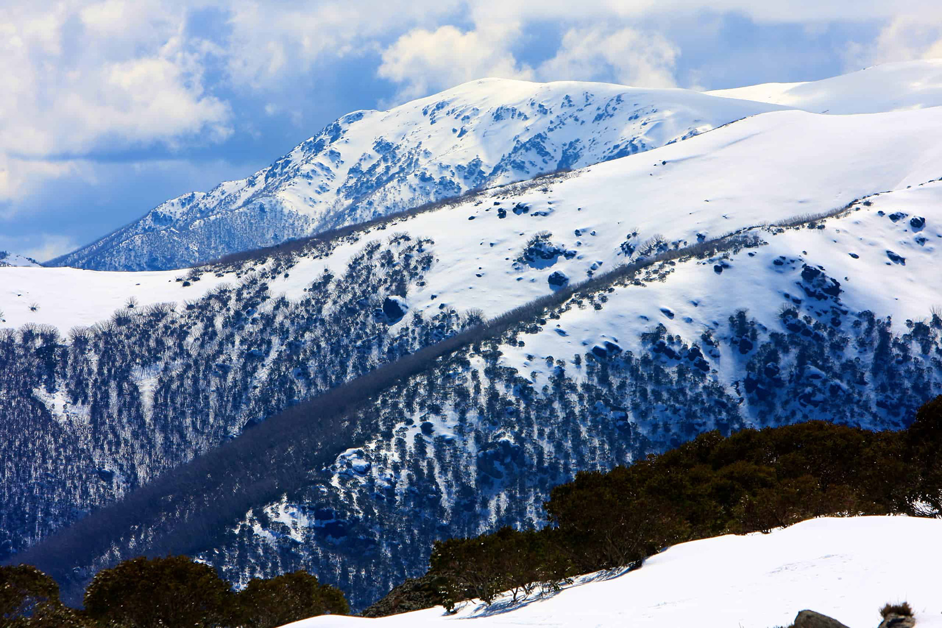 Alpine National Park, Winter, Mount Bogong, Bright